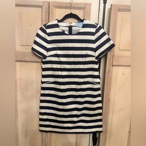 Draper James Navy and White Striped Mini Dress
